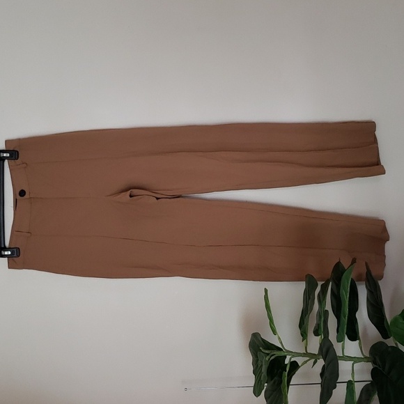 Pull & Bear tan trouser pants, career pants, women's size large - Picture 1 of 8